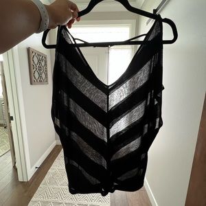 GUESS Sheer Blouse in Black - XS